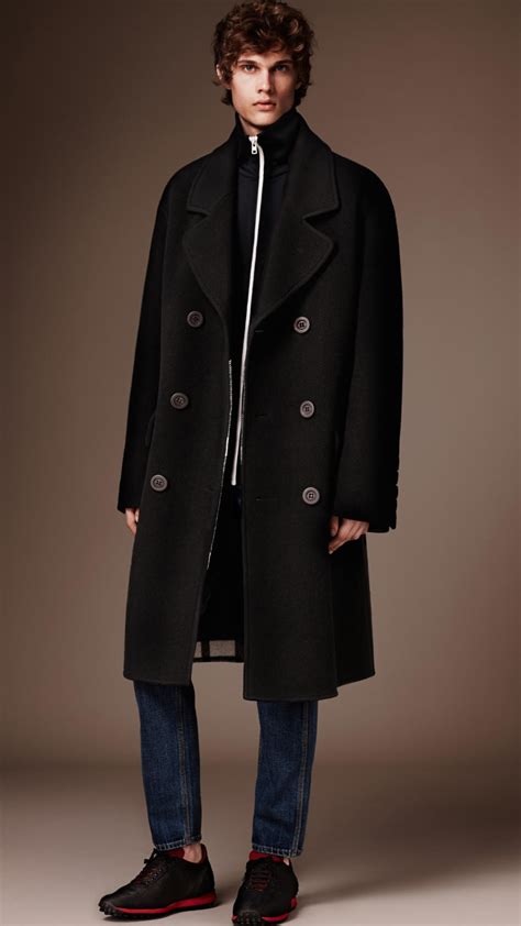 burberry double breasted coat men's|burberry men's cashmere overcoat.